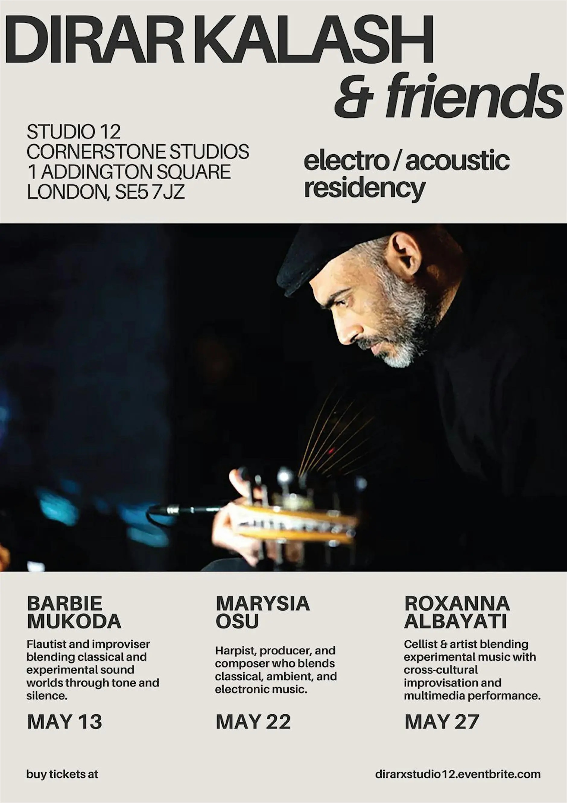 Dirar Kalash & Friends: electro-acoustic residency with Studio 12 — Barbie Mukoda